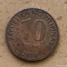 Monedas antiguas de Asia: 10 SENTIMO DE FILIPINAS. AÑO 2010