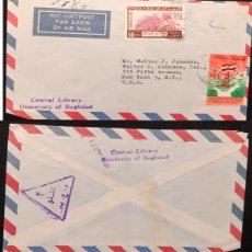 Monedas antiguas de Asia: DM)1997, IRAQ, LETTER SENT TO THE U.S.A, AIR MAIL, WITH STAMPS WORLD CAMPAIGN TO FIGHT AGAINST HUNGE