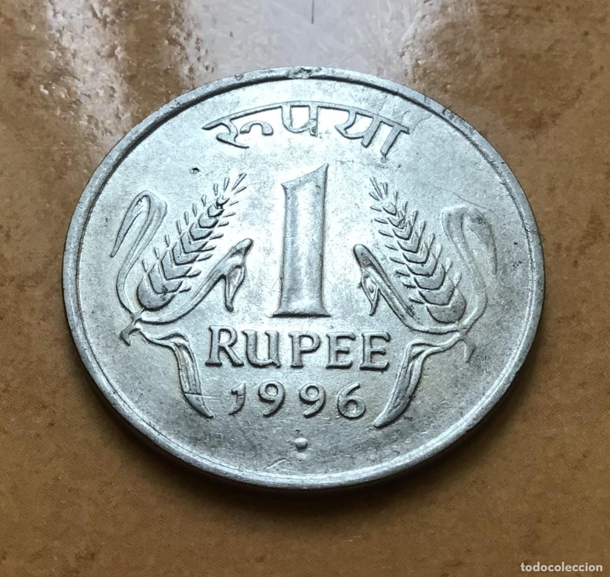 Monedas antiguas de Asia: 1 rupia de India. A&ntilde;o 1996 - Foto 1