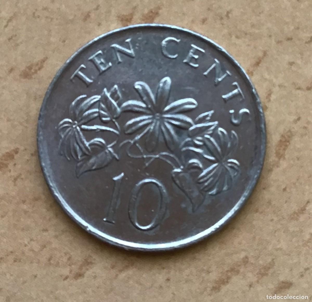 Monedas antiguas de Asia: 10 centavos de Singapur. A&ntilde;o 2005 - Foto 1