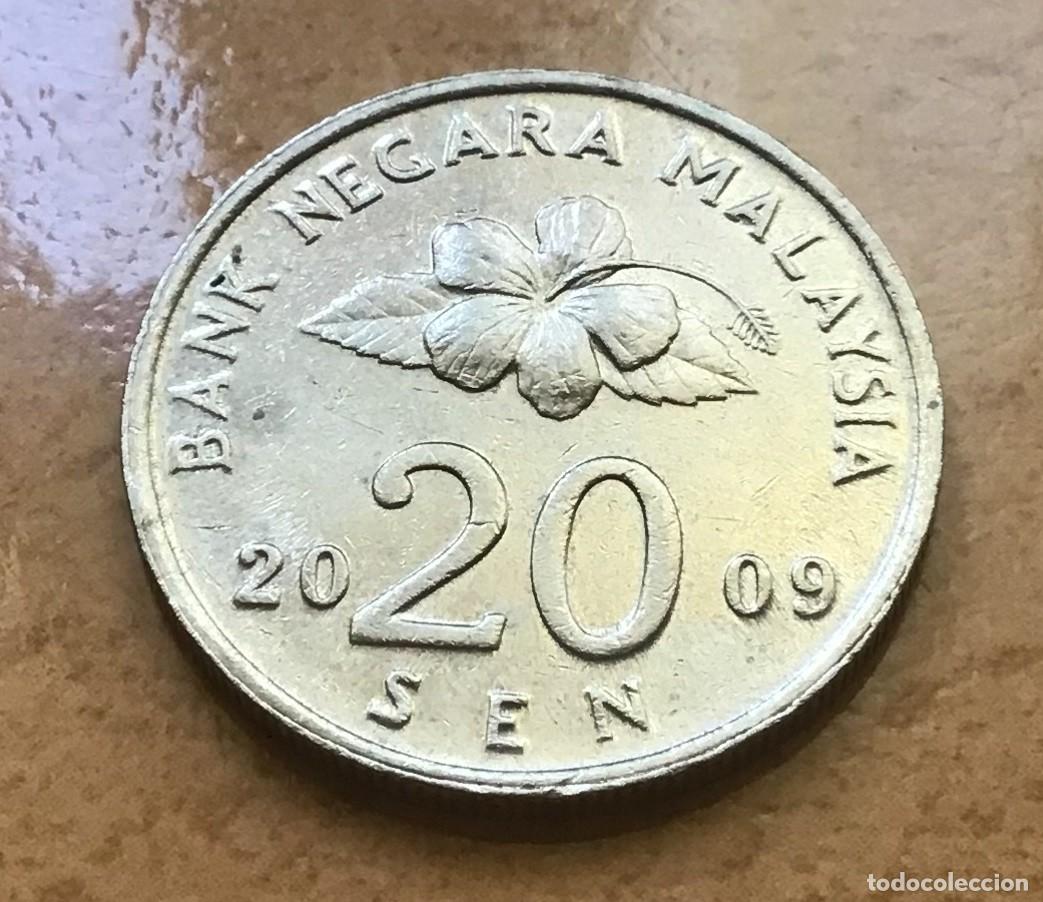 Monedas antiguas de Asia: 20 sen de Malasia. A&ntilde;o 2009 - Foto 1