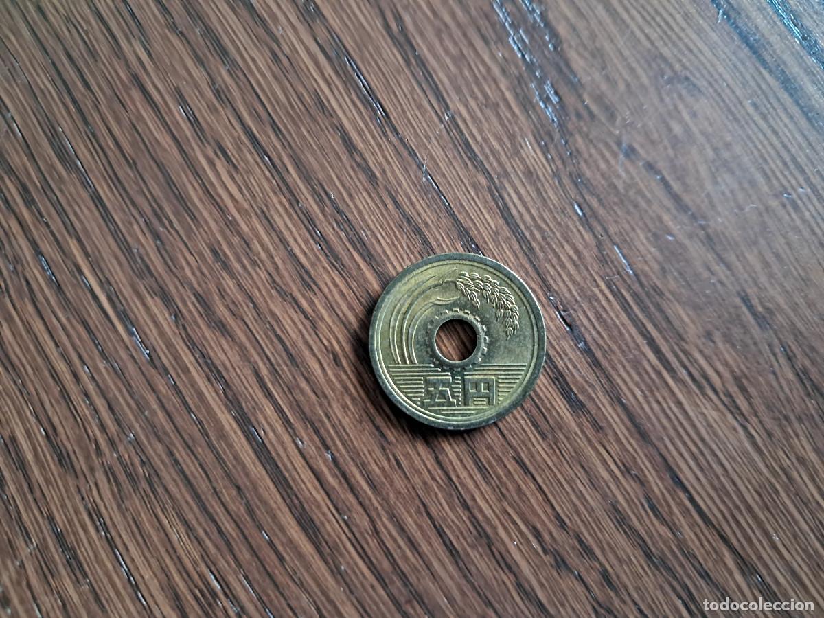 Monedas antiguas de Asia: moneda de Jap&oacute;n, 5 yenes. - Foto 2