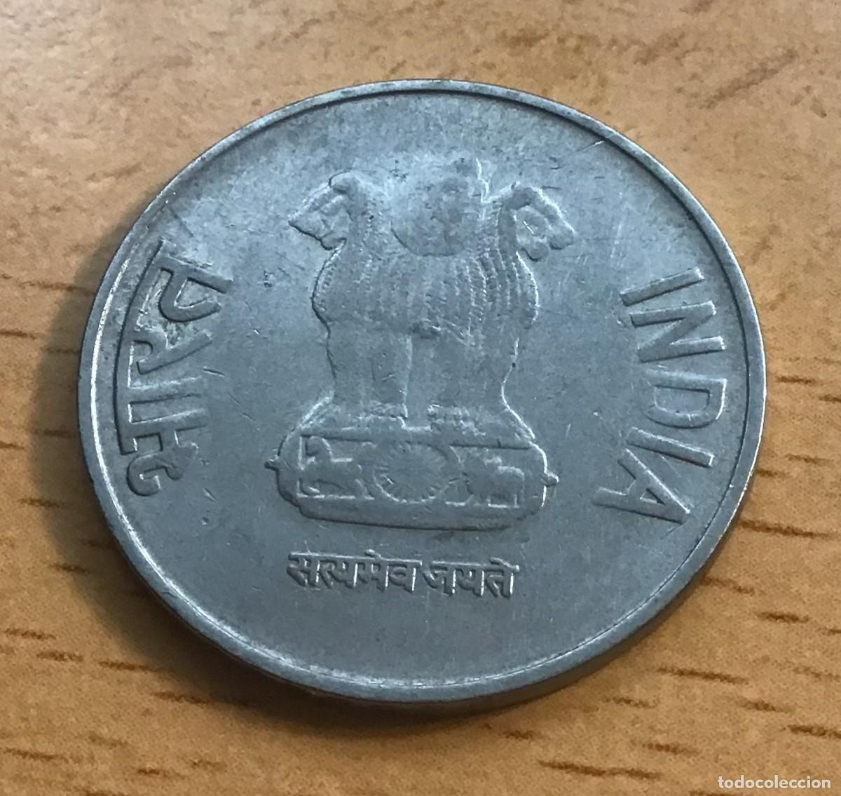 Monedas antiguas de Asia: 2 rupias de India. A&ntilde;o 2011 - Foto 2