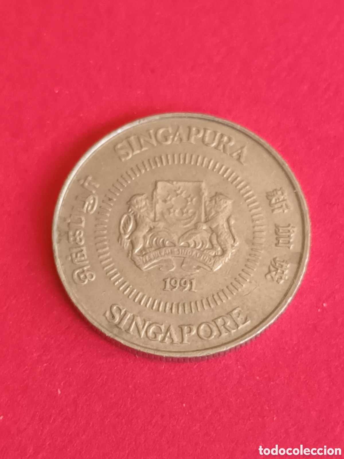 Monedas antiguas de Asia: SINGAPUR. 10 C&Eacute;NTIMOS DE 1991. - Foto 1