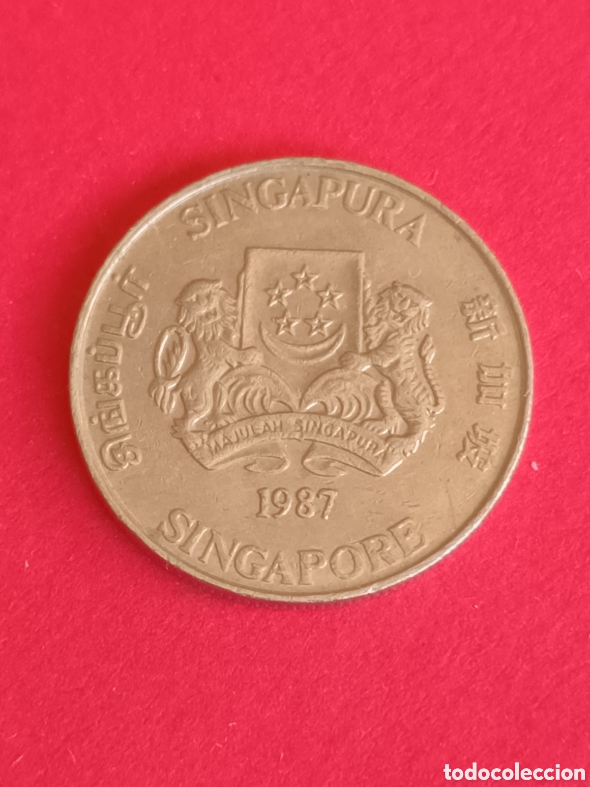 Monedas antiguas de Asia: SINGAPUR. 20 C&Eacute;NTIMOS DE 1987. - Foto 1