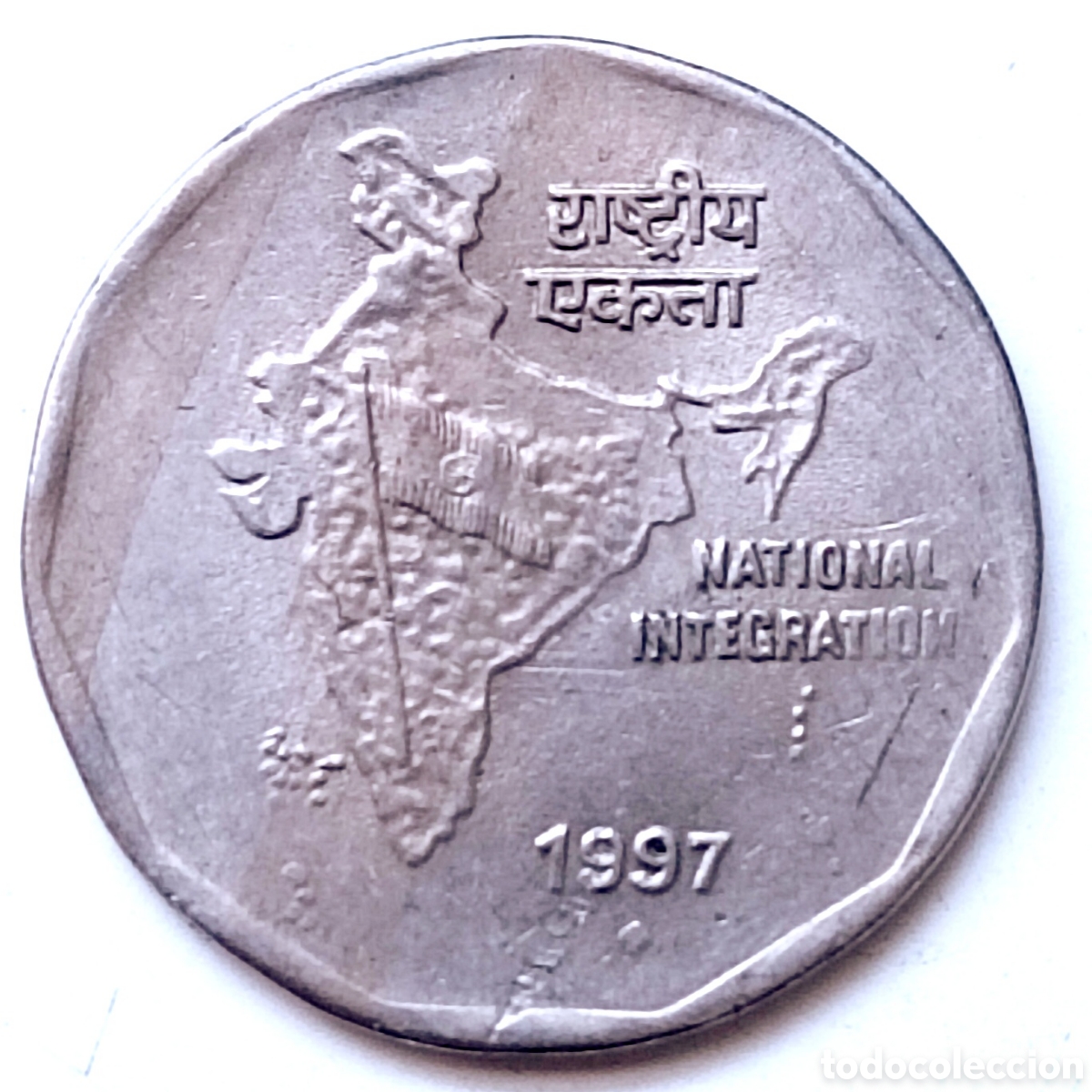 Monedas antiguas de Asia: India,2 Rupees de 1997 - Foto 1