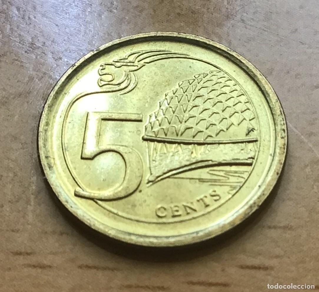 Monedas antiguas de Asia: 5 centavos de Singapur. A&ntilde;o 2013 - Foto 1