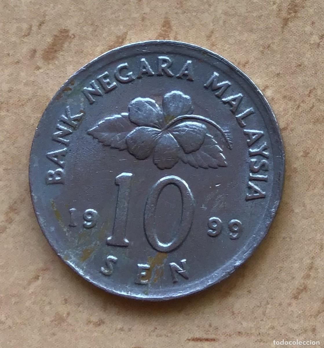 Monedas antiguas de Asia: 10 sen de Malasia. A&ntilde;o 1999