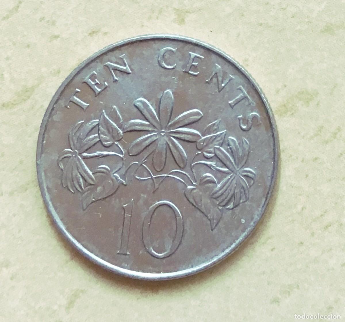 Monedas antiguas de Asia: 10 centavos de Singapur. A&ntilde;o 2007 - Foto 1