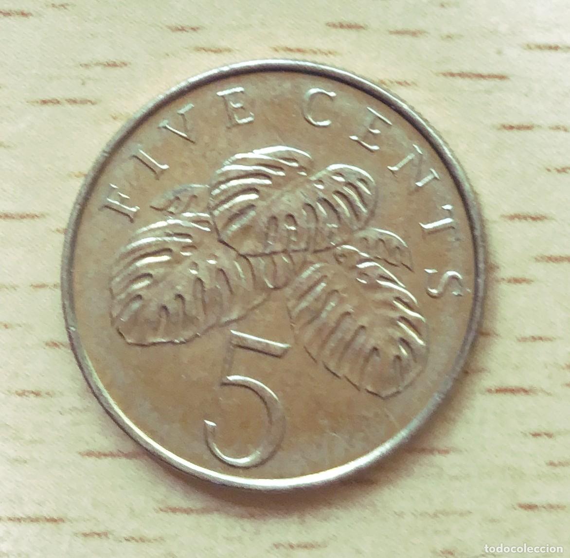Monedas antiguas de Asia: 5 centavos de Singapur. A&ntilde;o 1997 - Foto 1