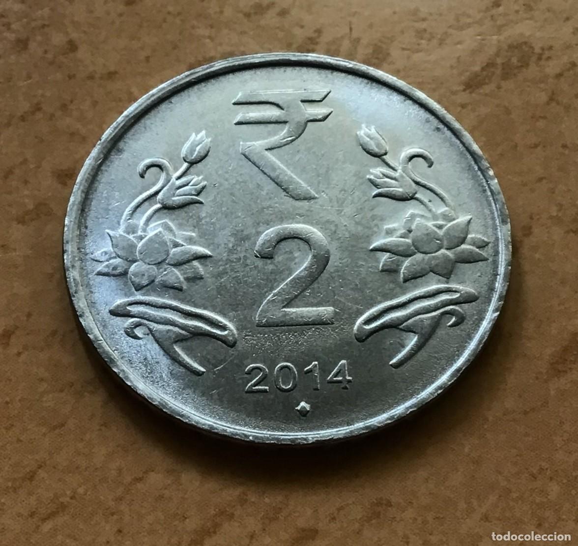 Monedas antiguas de Asia: 2 rupias de India. A&ntilde;o 2014 - Foto 1