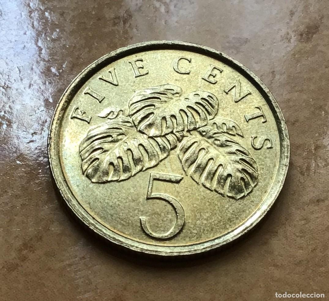Monedas antiguas de Asia: 5 centavos de Singapur. A&ntilde;o 2010 - Foto 1