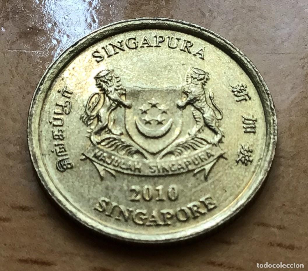 Monedas antiguas de Asia: 5 centavos de Singapur. A&ntilde;o 2010 - Foto 2