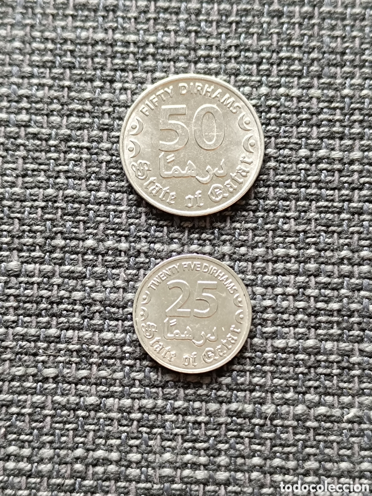 Monedas antiguas de Asia: Lote 2 monedas Qatar - Foto 2