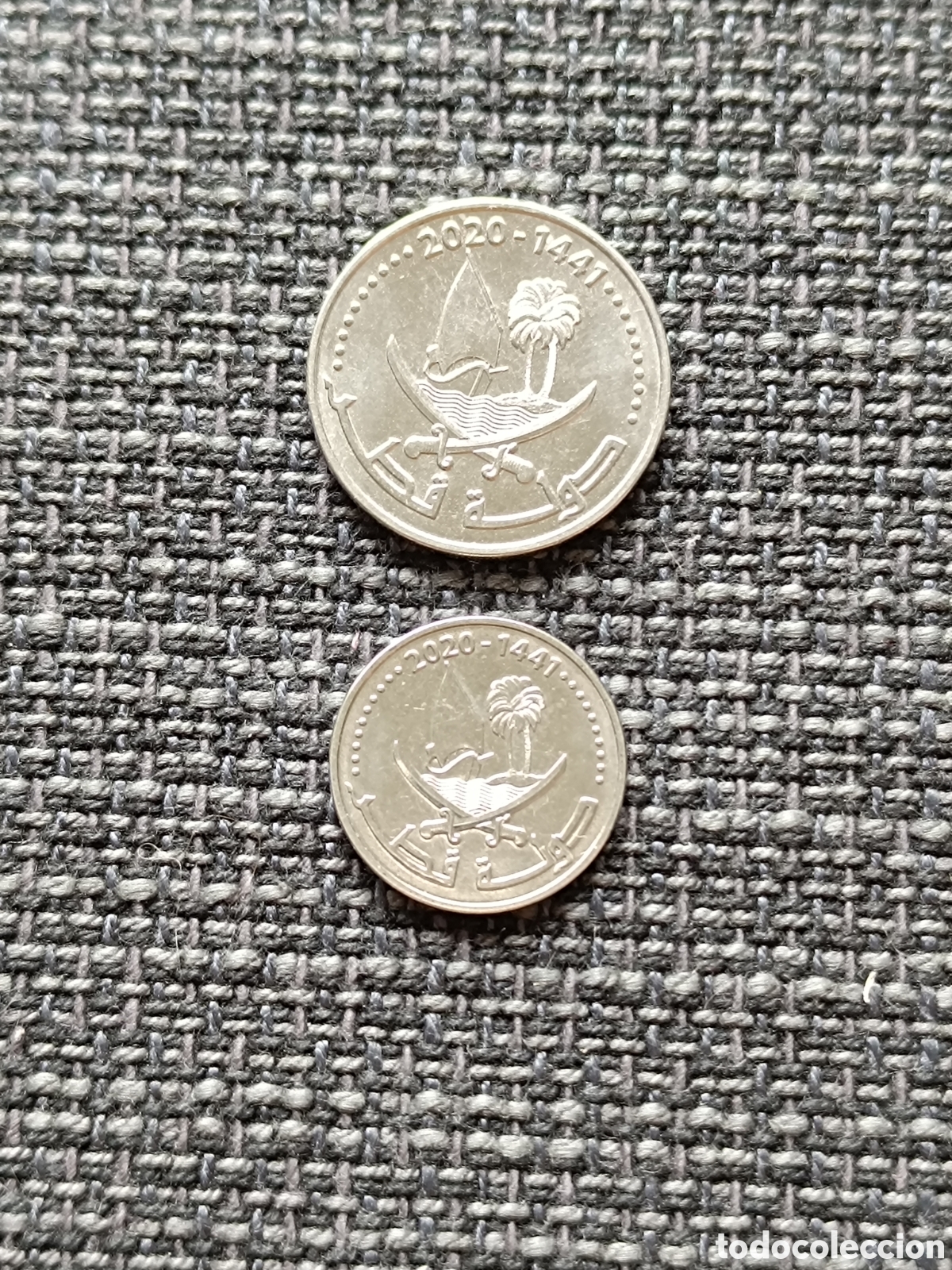 Monedas antiguas de Asia: Lote 2 monedas Qatar - Foto 1