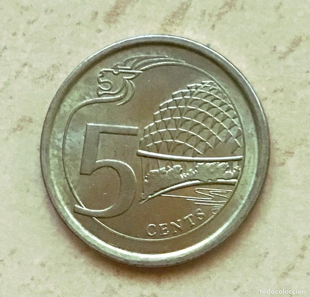 Monedas antiguas de Asia: 5 centavos de Singapur. A&ntilde;o 2017 - Foto 1