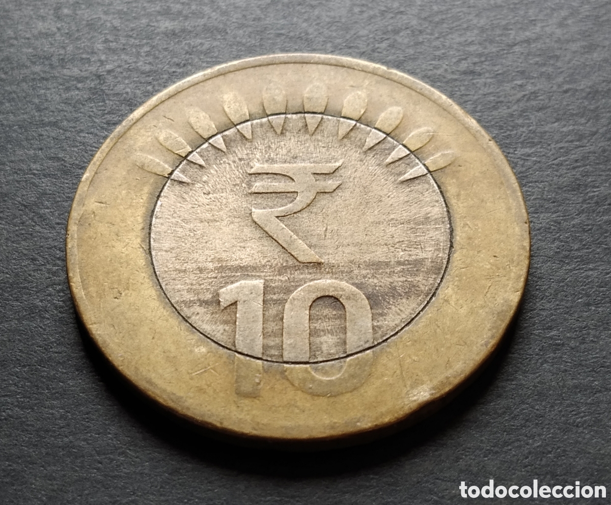 Monedas antiguas de Asia: MONEDA - INDIA 10 RUPIAS 2016 - Foto 3