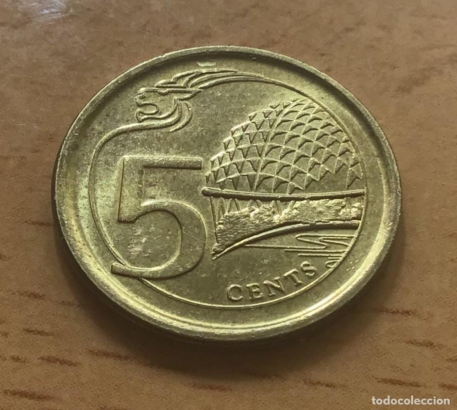 Monedas antiguas de Asia: 5 centavos de Singapur. A&ntilde;o 2017 - Foto 1