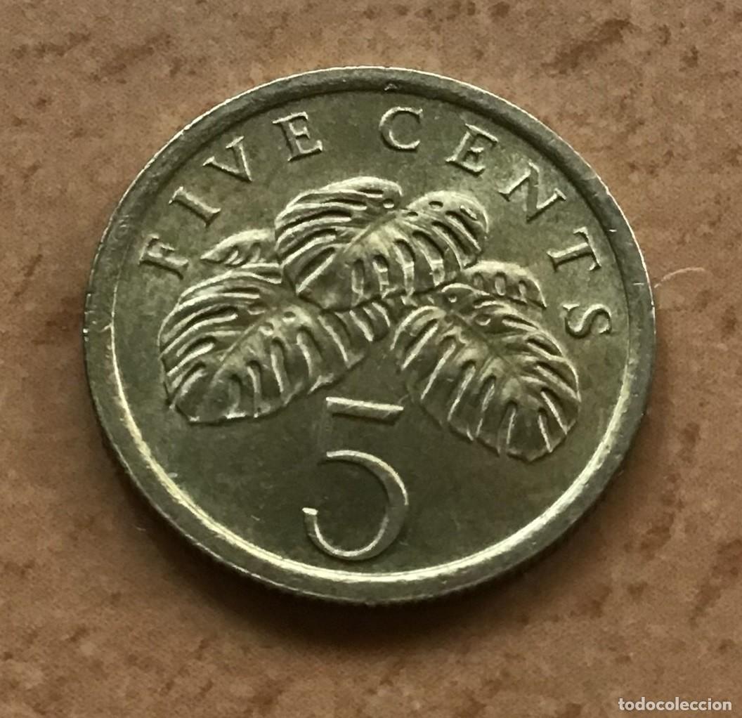 Monedas antiguas de Asia: 5 centavos de Singapur. A&ntilde;o 1989 - Foto 1