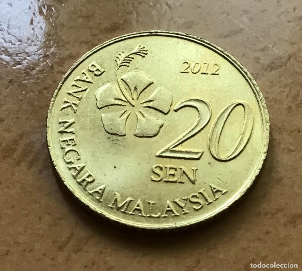 Monedas antiguas de Asia: 20 sen de Malasia. A&ntilde;o 2012 - Foto 1