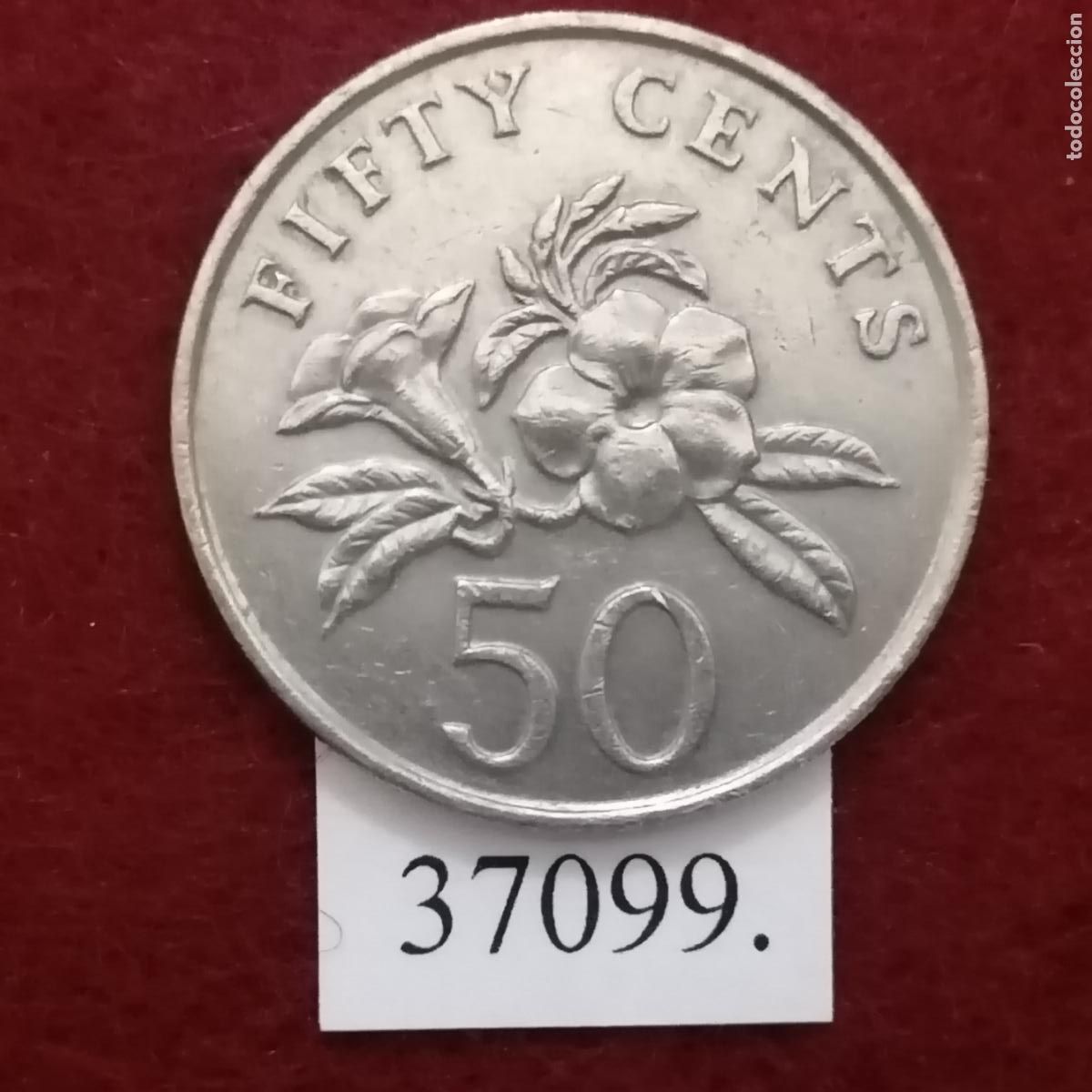 Monedas antiguas de Asia: Singapur, 50 c&eacute;ntimos 1988 - Foto 1