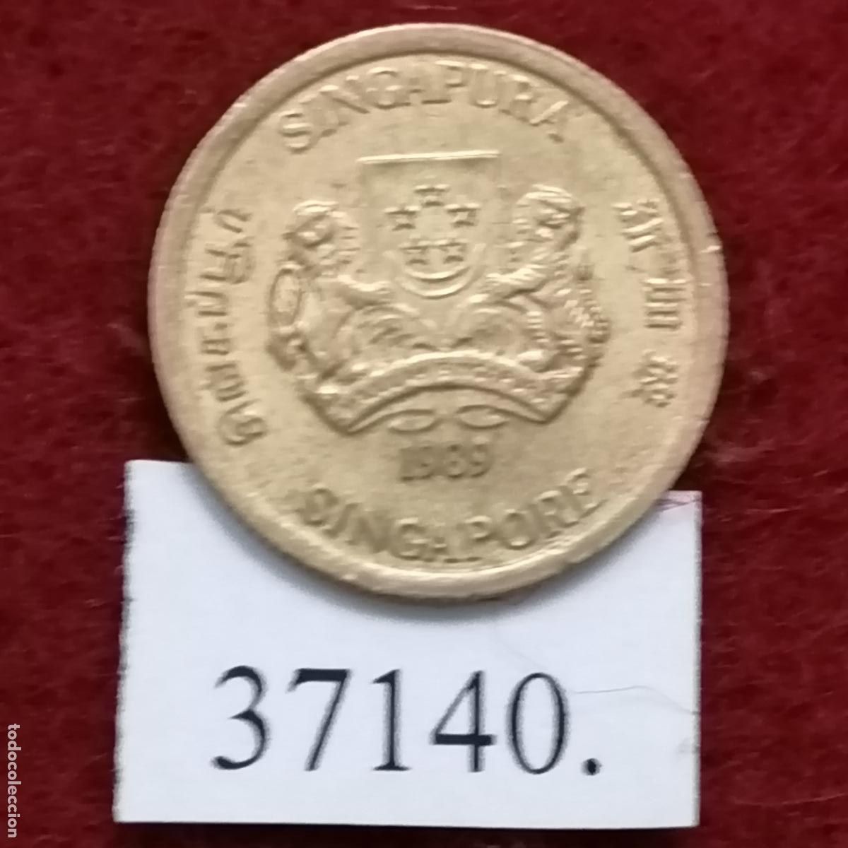 Monedas antiguas de Asia: Singapur 5 c&eacute;ntimos 1989 - Foto 1