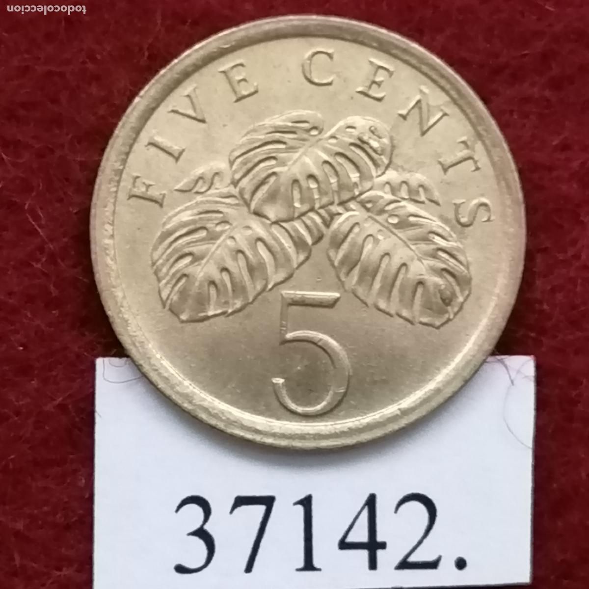 Monedas antiguas de Asia: Singapur 5 c&eacute;ntimos 1989 - Foto 2