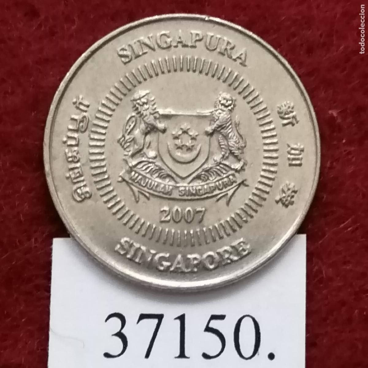 Monedas antiguas de Asia: Singapur 10 c&eacute;ntimos 2007 - Foto 2