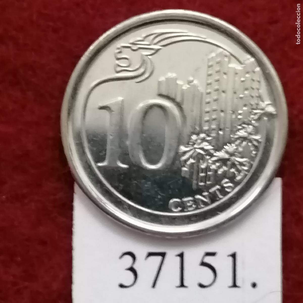 Monedas antiguas de Asia: Singapur 10 c&eacute;ntimos 2014 - Foto 1