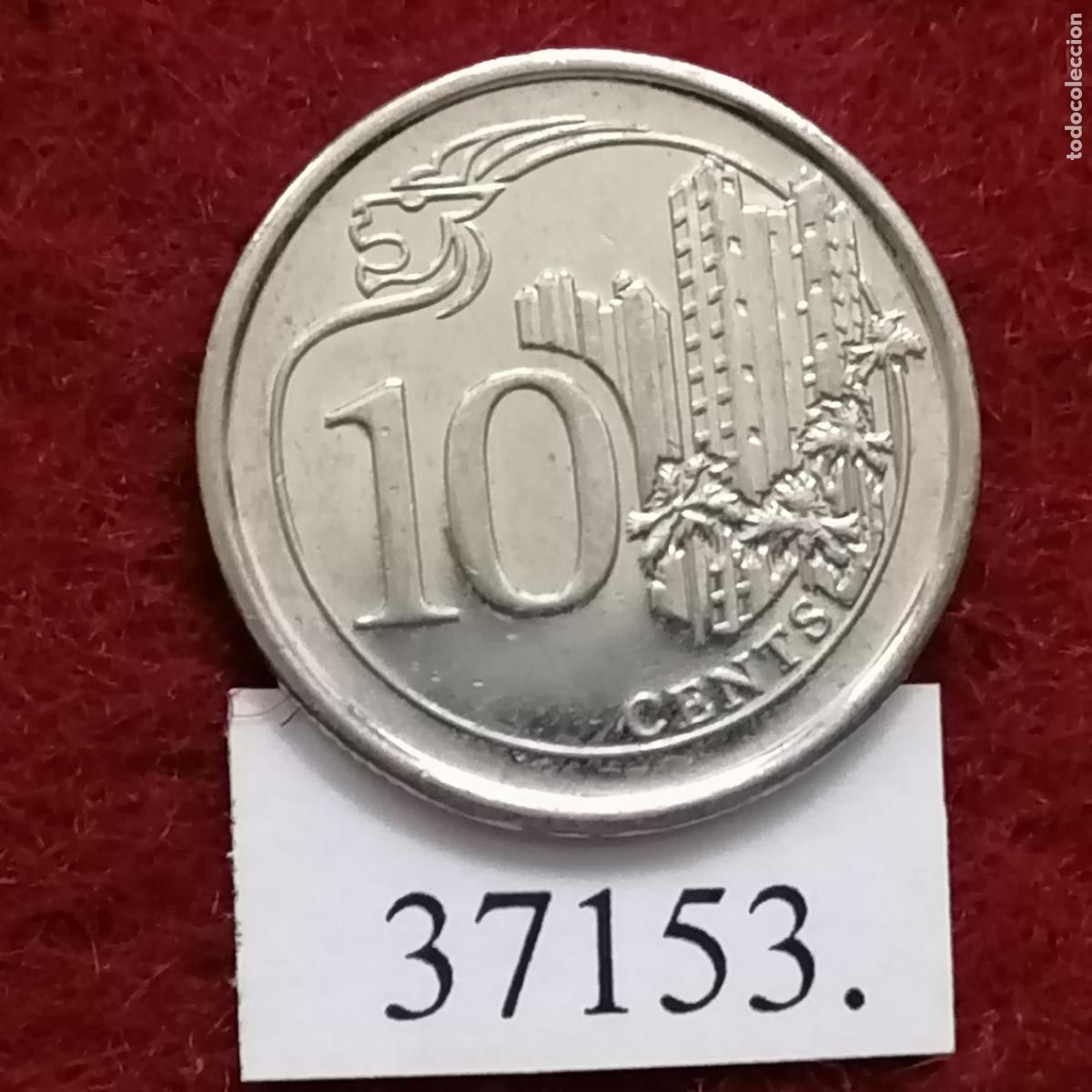 Monedas antiguas de Asia: Singapur 10 c&eacute;ntimos 2016 - Foto 2