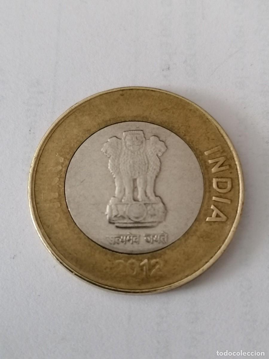 Monedas antiguas de Asia: Moneda ,India,10 rupias , 2012, BC - Foto 2