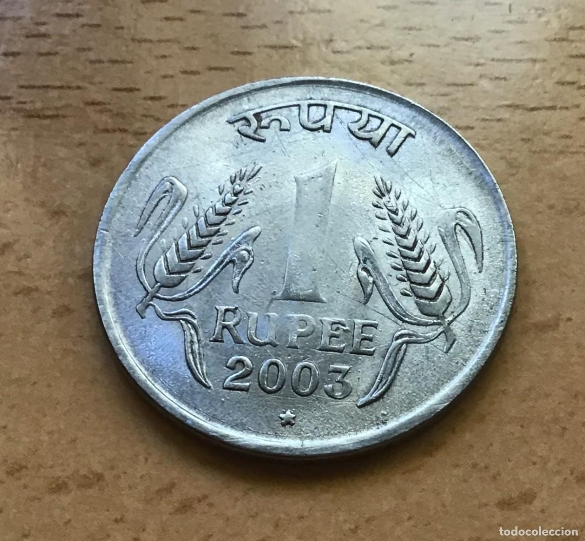 Monedas antiguas de Asia: 1 rupia de India. A&ntilde;o 2003 - Foto 1