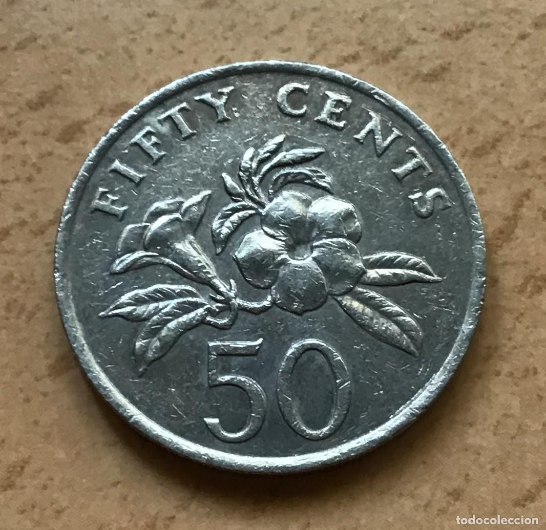 Monedas antiguas de Asia: 50 centavos de Singapur. A&ntilde;o 1985 - Foto 1