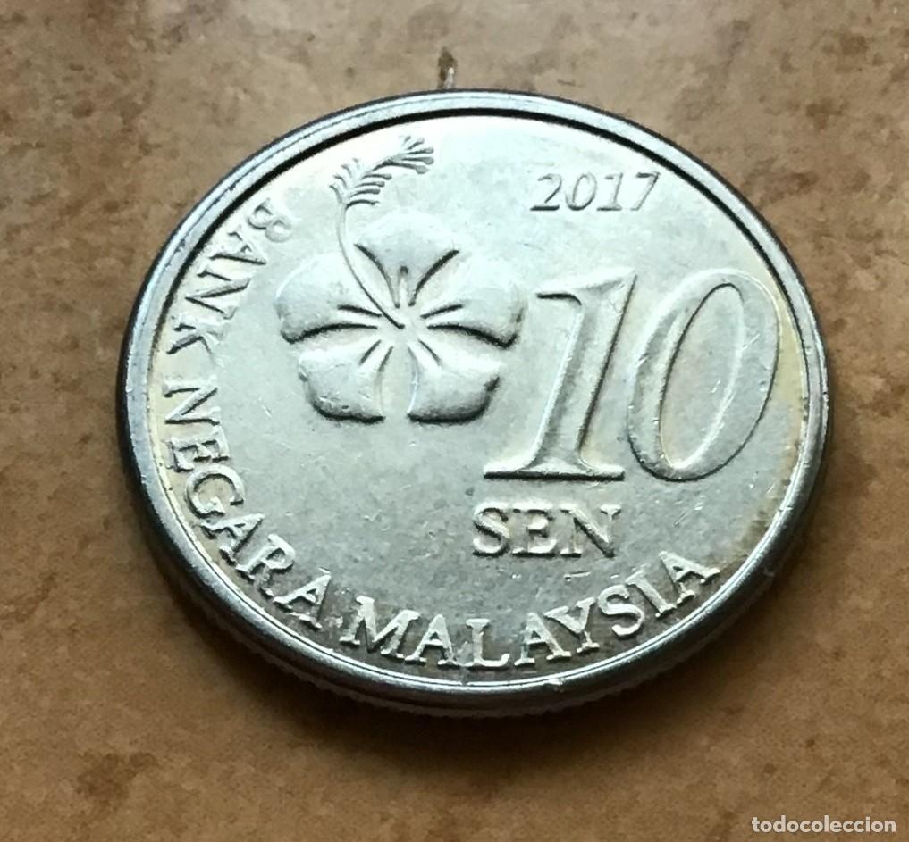 Monedas antiguas de Asia: 10 sen de Malasia. A&ntilde;o 2017