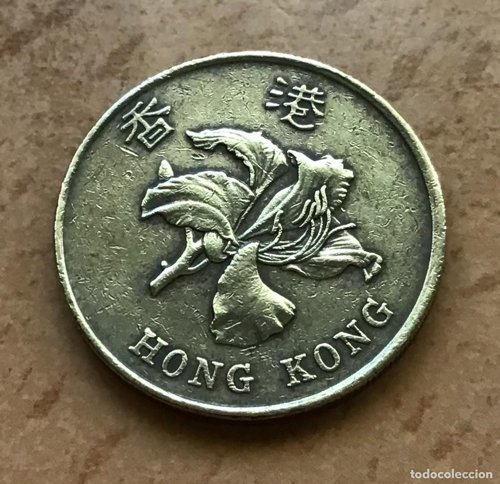 Monedas antiguas de Asia: 50 centavos de Hong Kong. A&ntilde;o 1993
