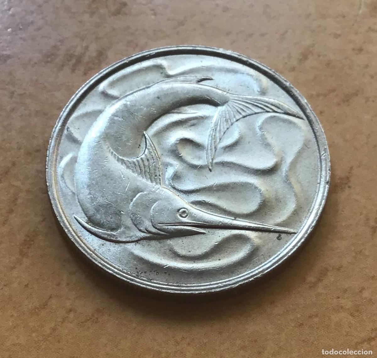 Monedas antiguas de Asia: 20 centavos de Singapur. A&ntilde;o 1980 - Foto 2