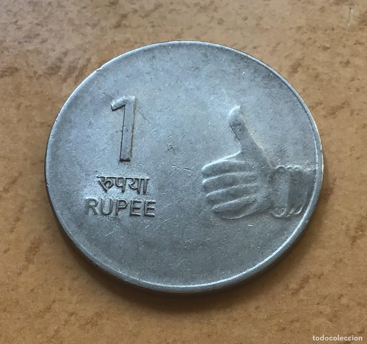 Monedas antiguas de Asia: 1 rupia de India. A&ntilde;o 2007 - Foto 1