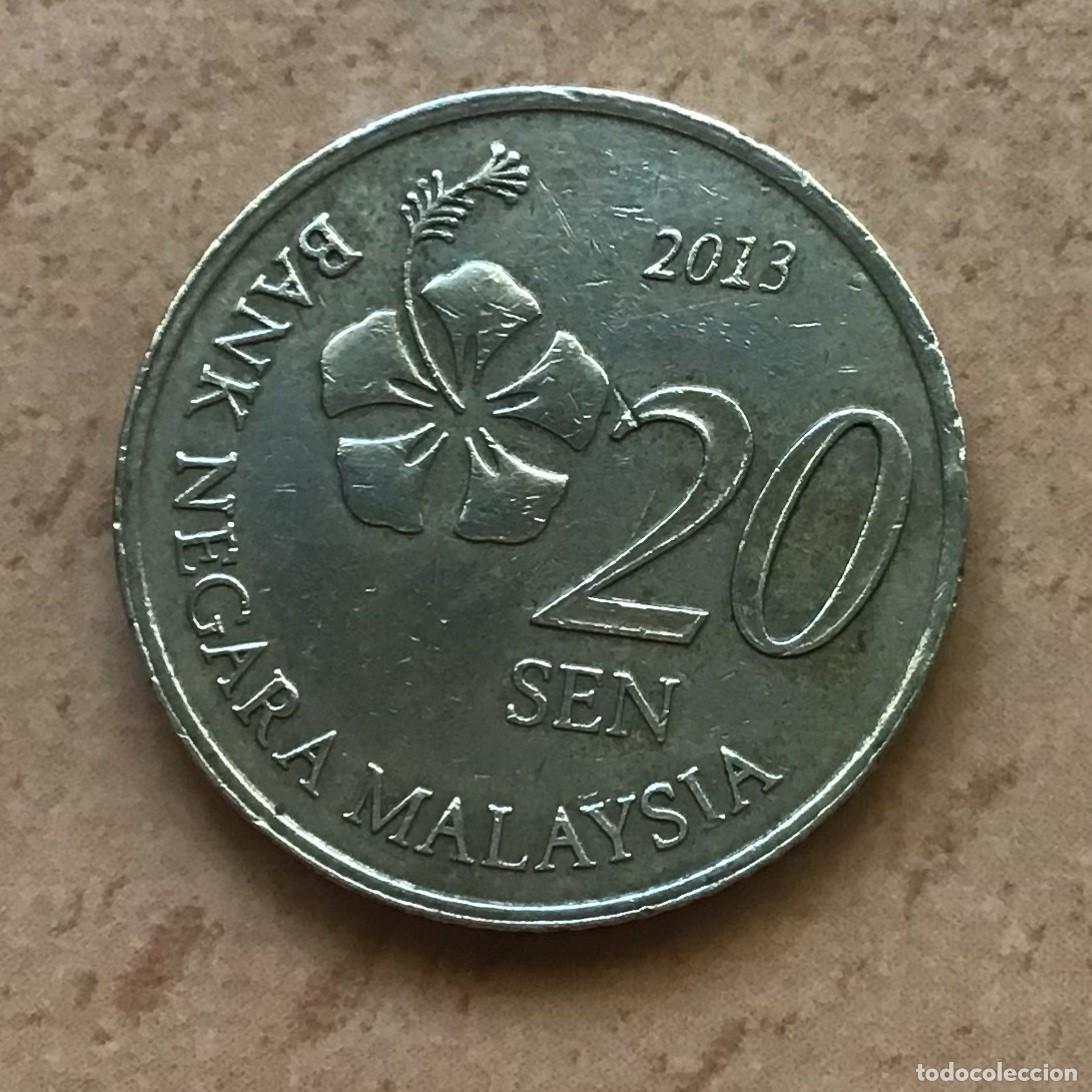 Monedas antiguas de Asia: 20 sen de Malasia. A&ntilde;o 2013