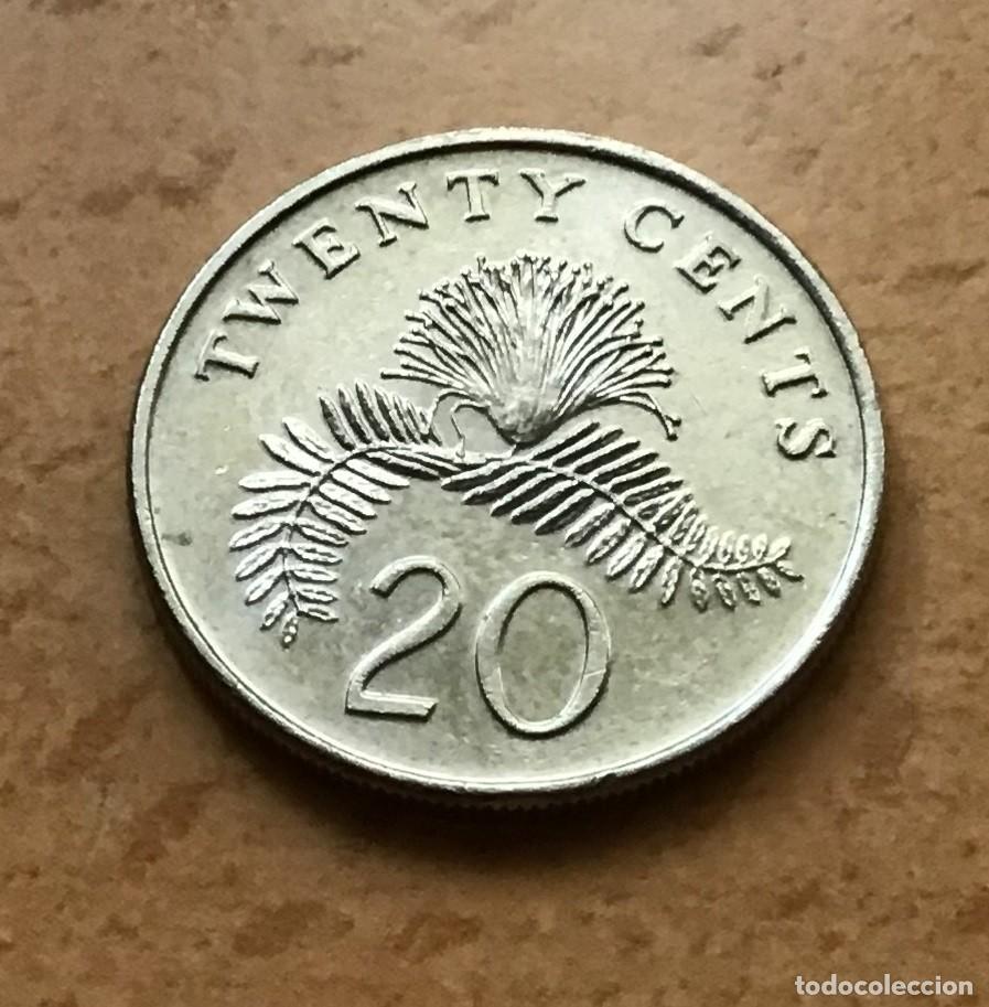 Monedas antiguas de Asia: 20 centavos de Singapur. A&ntilde;o 1997 - Foto 1