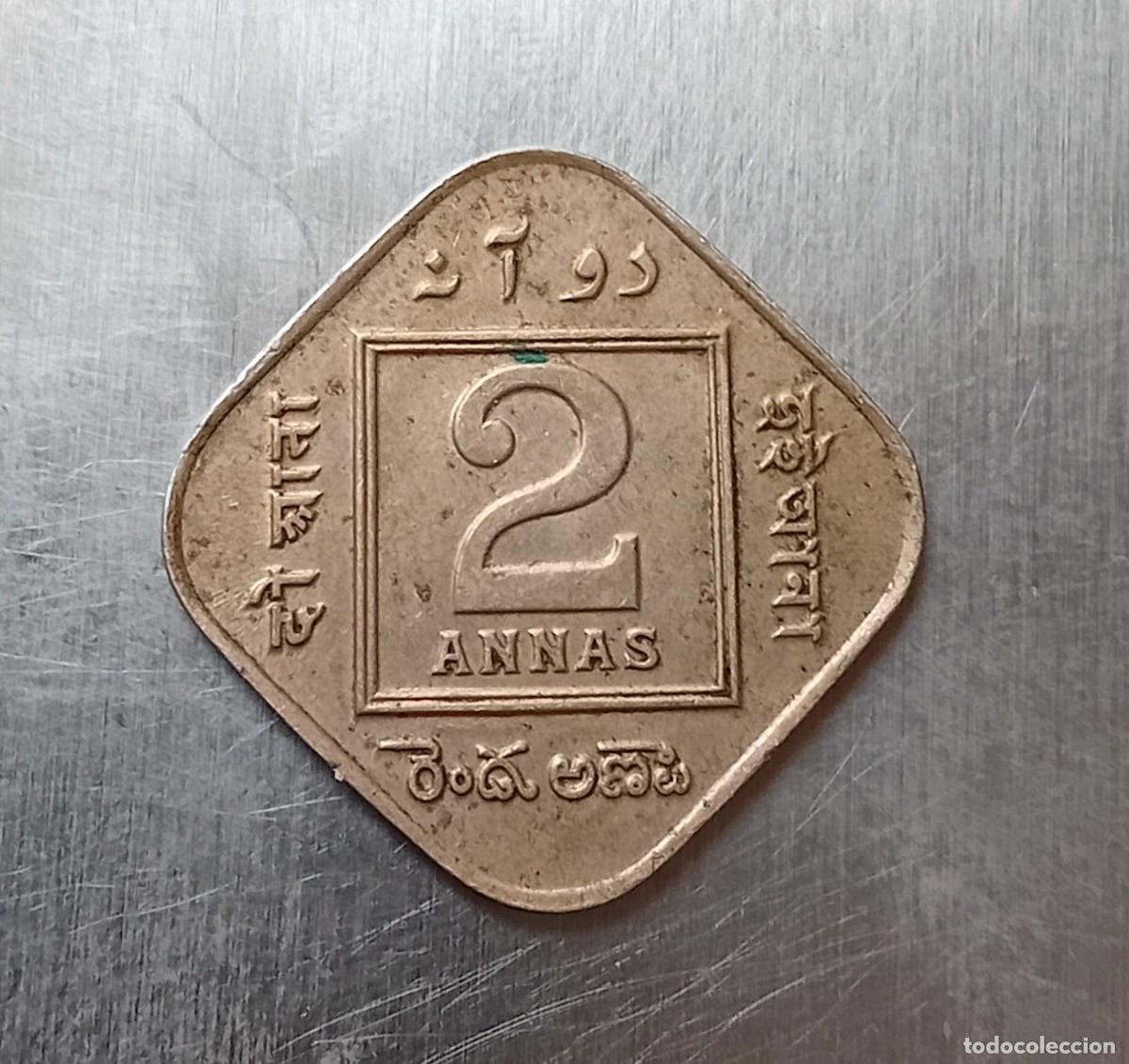 Monedas antiguas de Asia: 2 ANNAS 1918 INDIA.. - Foto 1