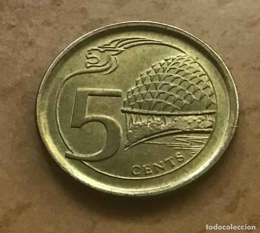 Monedas antiguas de Asia: 5 centavos de Singapur. A&ntilde;o 2016 - Foto 1