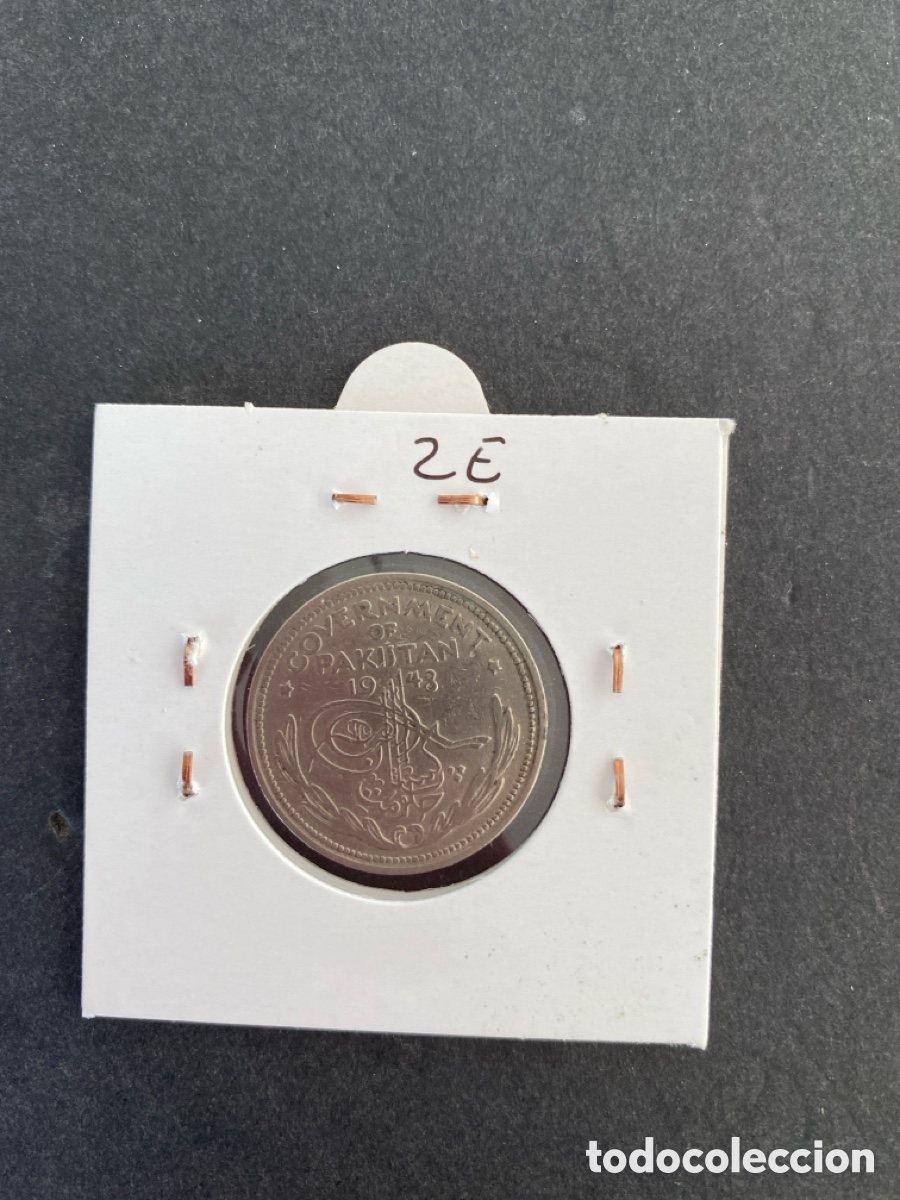 Monedas antiguas de Asia: Moneda de Pakist&aacute;n 1/2 rupia - Foto 2