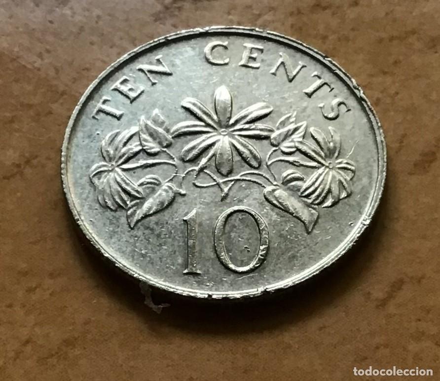 Monedas antiguas de Asia: 10 centavos de Singapur. A&ntilde;o 1991 - Foto 1