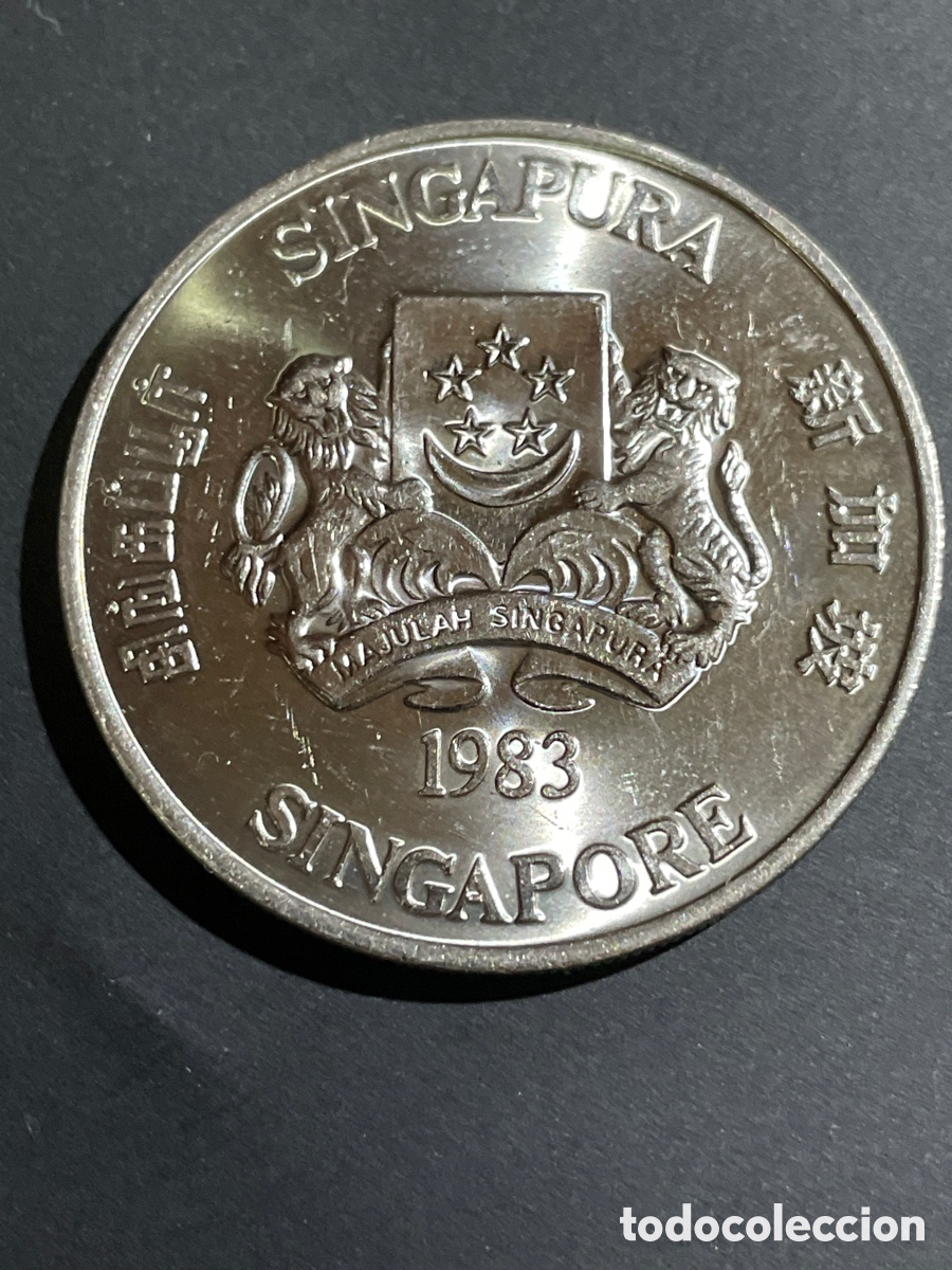 Monedas antiguas de Asia: 10 d&oacute;lares SINGAPUR. 1983 - Foto 1