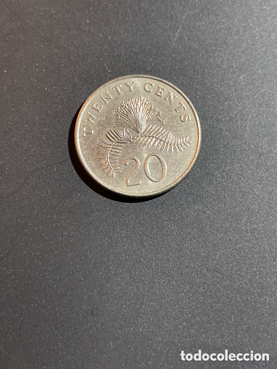 Monedas antiguas de Asia: Singapur 20 cents 1997 - Foto 2