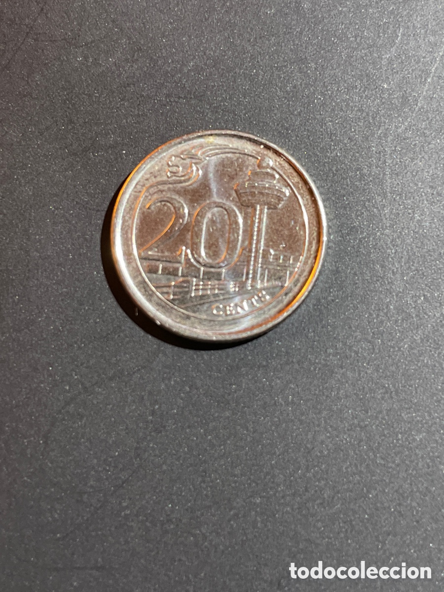 Monedas antiguas de Asia: Singapur 20 cent 2016 - Foto 2