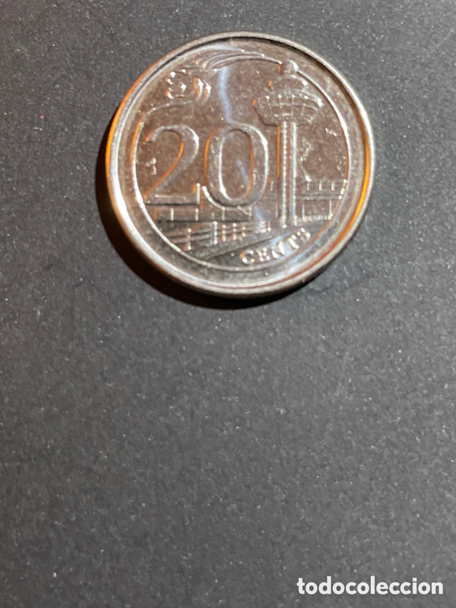 Monedas antiguas de Asia: Singapur 20 cents 2015 - Foto 2