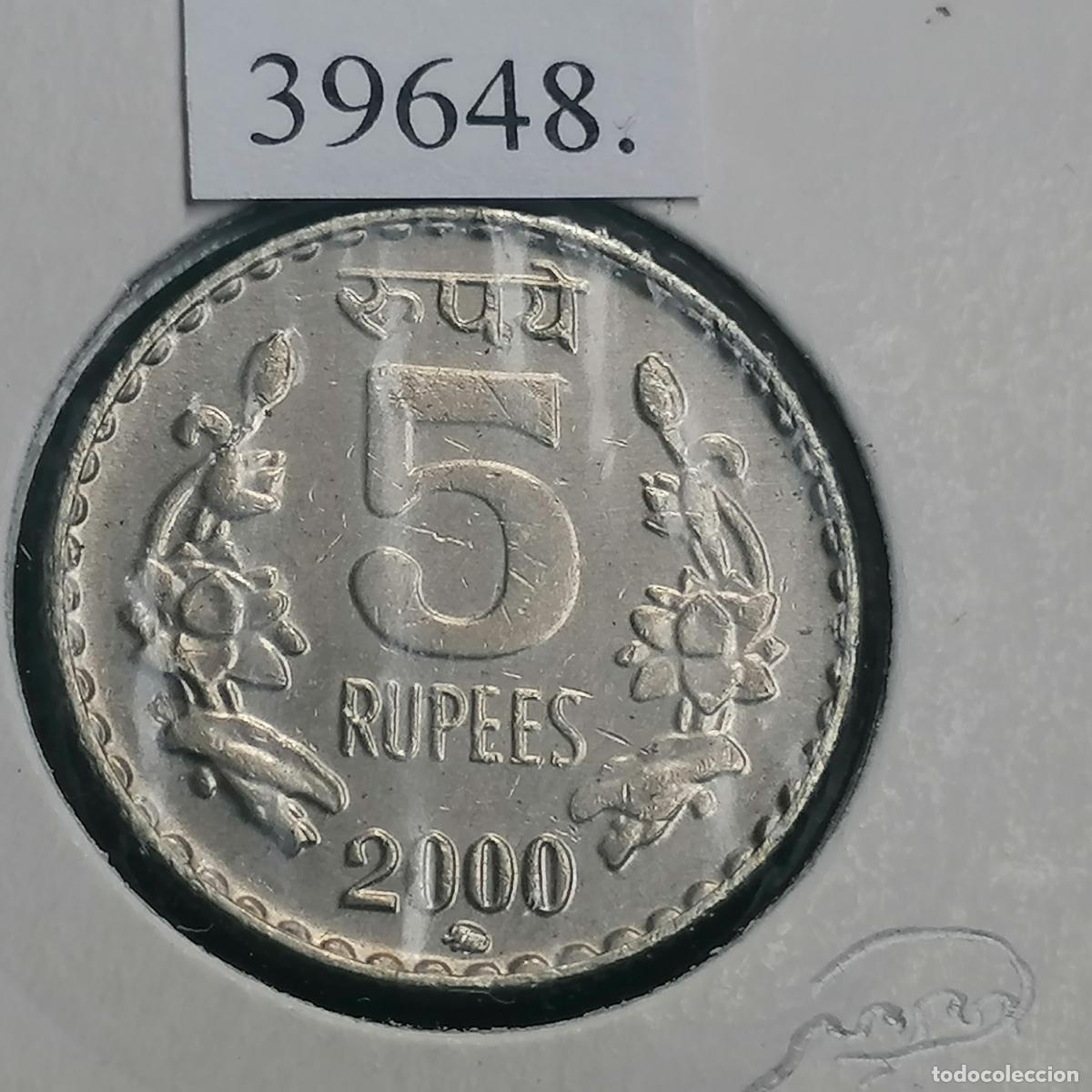 Monedas antiguas de Asia: India 5 rupias 2000 Mosc&uacute; - Foto 1