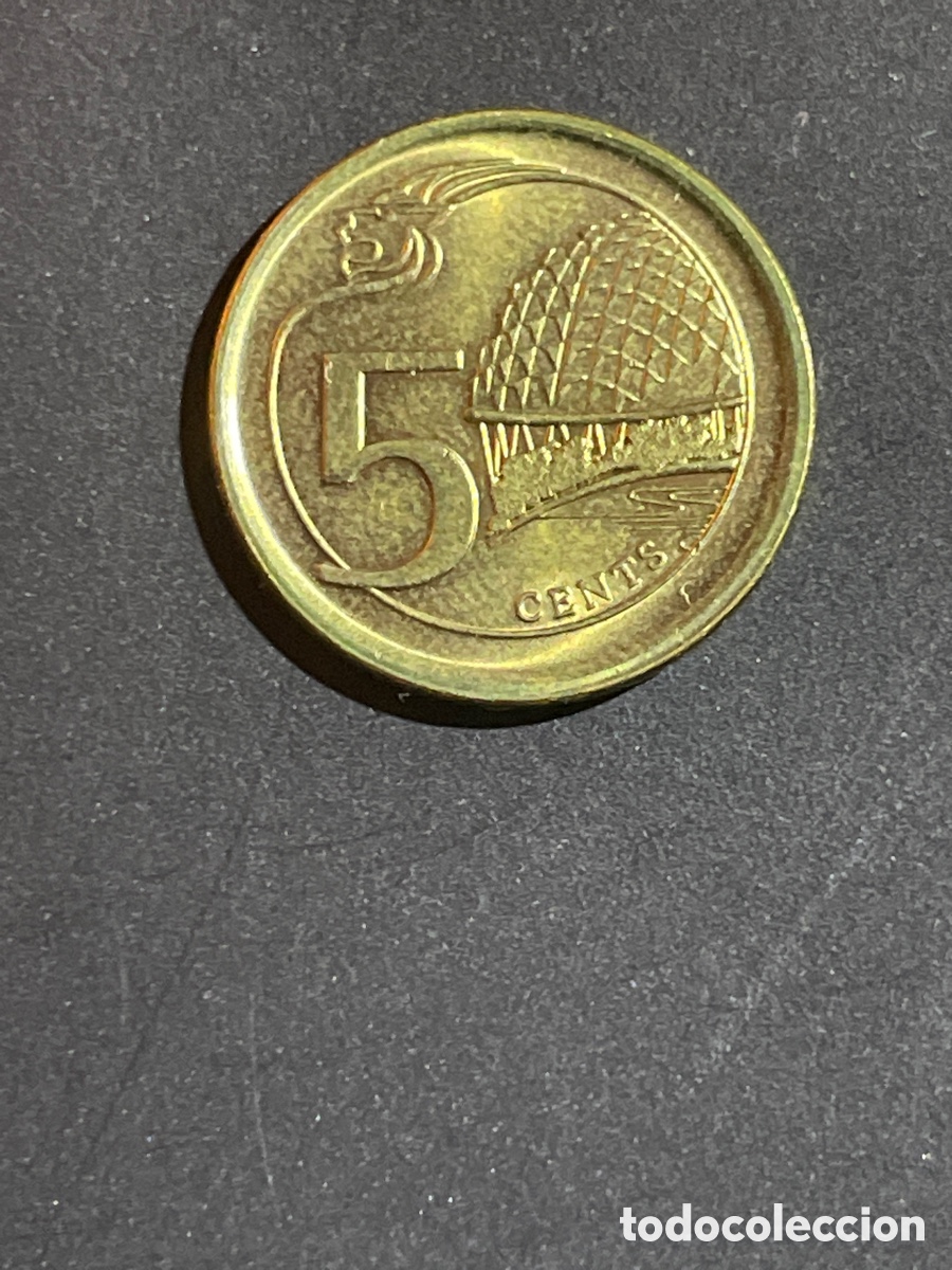 Monedas antiguas de Asia: Singapur 5 cents a&ntilde;o 2014 - Foto 2