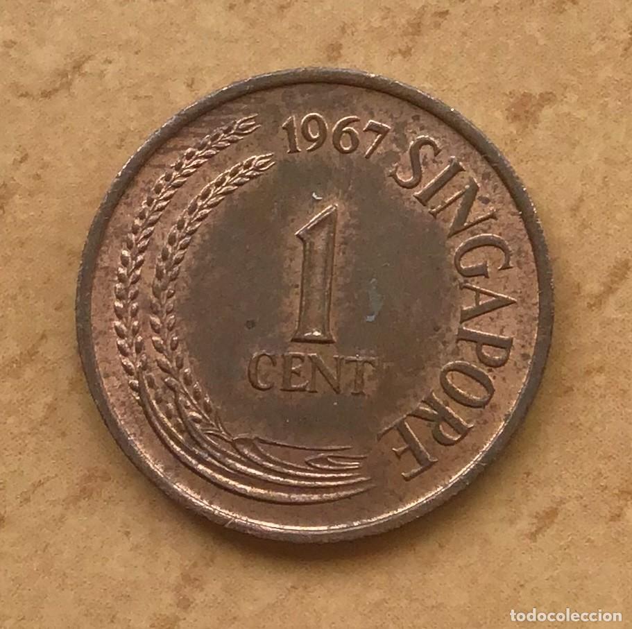 Monedas antiguas de Asia: 1 centavo de Singapur. A&ntilde;o 1967 - Foto 1